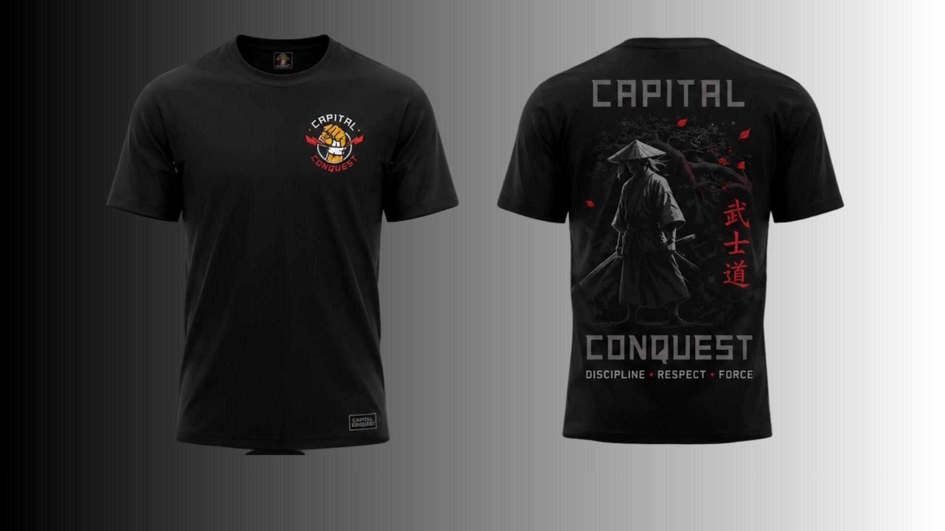 T-shirt coton (samourai et logo coeur)